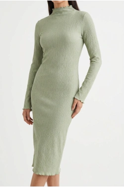 PCLALIMA LS MOCK NECK MIDI Dress