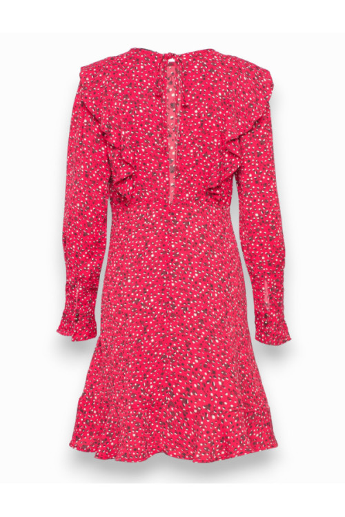 Ruffled long-sleeved mini  Dress