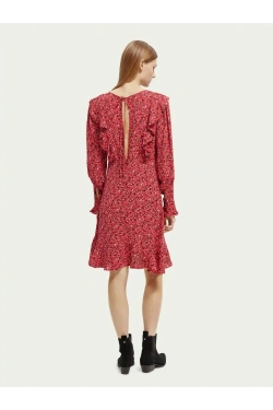 Ruffled long-sleeved mini  Dress