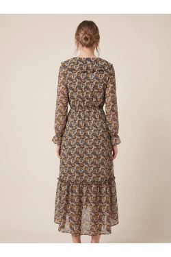 Penny Paistey Flower Ruffle Maxi suknelė