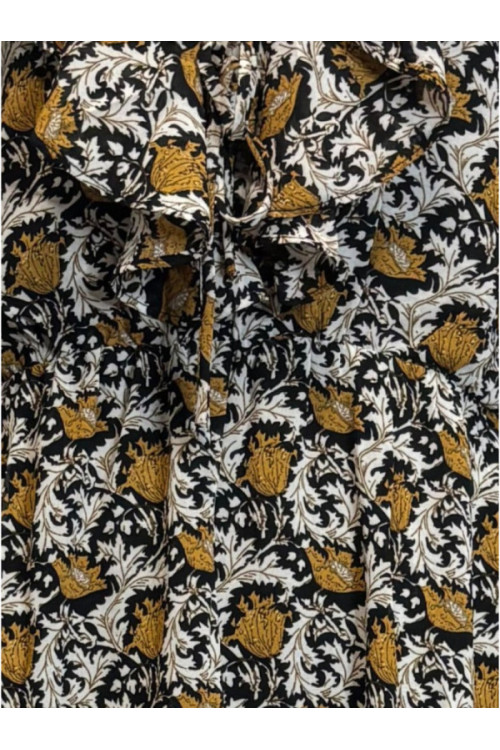 Penny Paistey Flower Ruffle Maxi suknelė