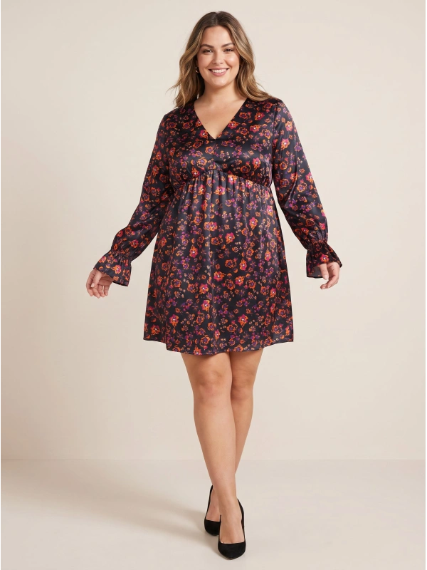 VIBIZ L/S V-NECK Dress