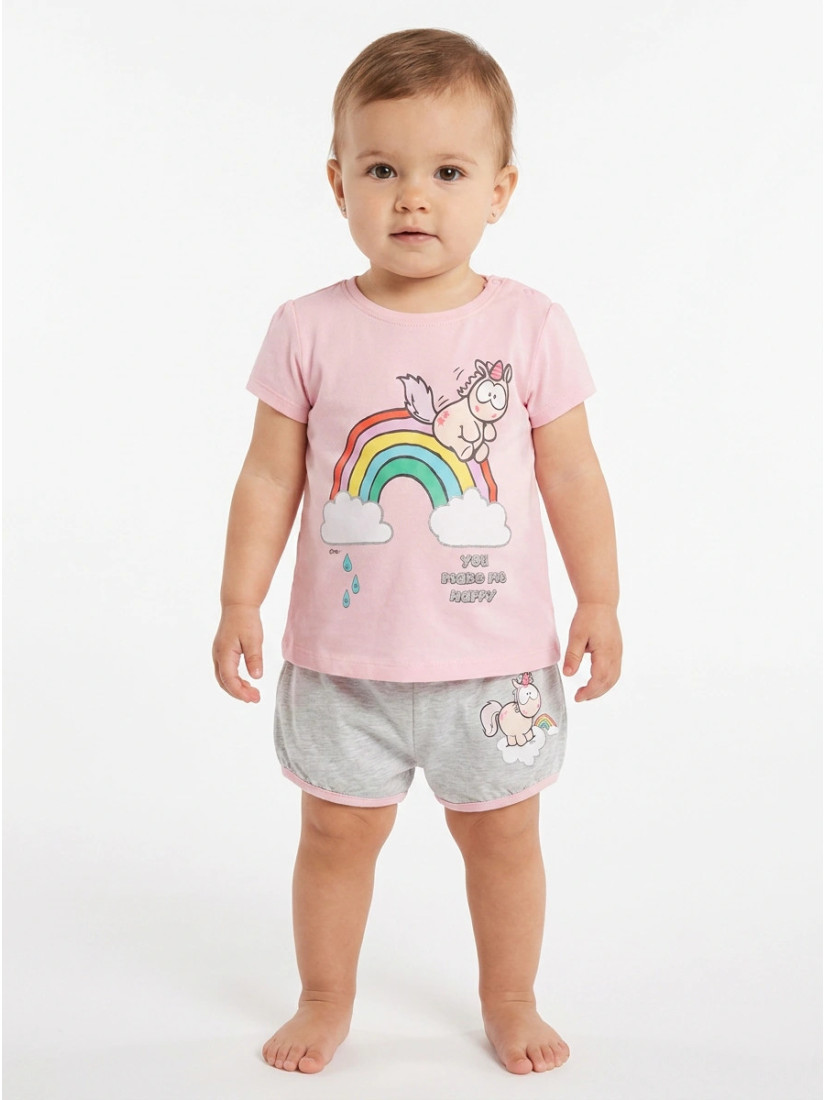 T-shirt with shorts