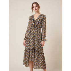 Penny Paistey Flower Ruffle Maxi Dress
